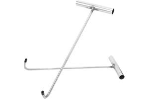 Gatuida Manhole Cover Lifting Hook: 2pcs T-Hook Drain Cover Lifting Keys Spring Puller Tools Stainless Steel Grilling Ceiling Hooks Heavy Duty Bacon Rebar