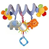 Chinatera Baby Music Bed Hanging & Cribs Decorations Elepahant Lion with Mirror and Bell