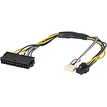 COMeap Câble Adaptateur D'alimentation ATX PSU 24 Broches Vers 6 Broches Pour Carte Mère Dell Avec Port 6 Broches 34 Cm
