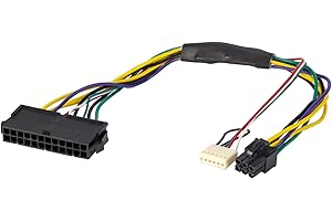 YIEJOYA Câble Adaptateur d'alimentation ATX 24 Broches vers 6 Broches pour HP Z220 Z230 SFF MT TWR Series 4000 6005 8300 ProDesk 600 G1 EliteDesk 800 G1 13 Pouces