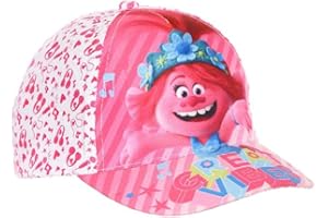 Sun City Cappello Con Visiera Trolls Bambina (54 Centimetri, Bianco)