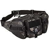 Huntvp Uomo Marsupio Tattico Sportivo Borsa Petto Militare per Campeggio Escursione Ciclismo Viaggio Trekking Outdoor