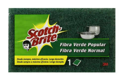 Scotch-Brite Estropajo Clásico, Verde, 25x21x16 cm, 10 Unidades