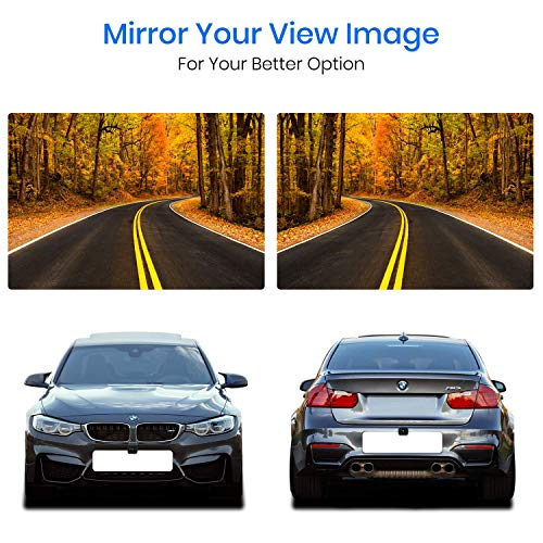 AUTO-VOX W7 Kabellos Digital Rückfahrkamera Set mit 12.7cm LCD-Monitor mit Antenne, eingebautem Funksender, Wireless Einparkhilfe,Wasserdicht IP68-Backup-AutoKamera, Nachtsicht für SUV,Van,KfZ - 4