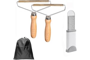 PengGengA Brosse Manuel Anti Poil Portable Réutilisable Rasoirs Anti-Bouloches pour Tapis, Vêtements et Autres Tissus (Blanc, 4 pièces)