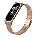 Produktbild Xiaomi Mi Band 4 Smart Band AMOLED Touchscreen Activity Tracker Armband: Edelstahl Mesh Rose Gold, inkl. Wechselarmband: Schwarz - Silikon
