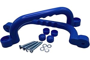 ‎HOQ HOQ 1 Paar Premium Haltegriffe - 2 Stück hochwertige Kunststoff-Griffe - Handläufe 240x75 mm - für Stelzenhäuser, Hochbetten, Spielhäuser und Spieltürme - Blau
