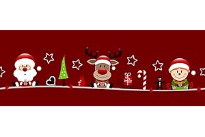 TAPPETIK Tappeto natalizio, Passatoia in Stampa Digitale NATALE Alta qualità, Ampia Gamma di Colori e Disegni (Serie Digit NATALE) - Disegno Natale Gnomi vari (Natale 126, 52x140 cm)