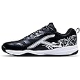 Hundred Blade Pro Non Marking Badminton Shoes | Also Perfect for Squash, Table Tennis, Volleyball, Basketball & Indoor Sports | Lightweight & Durable (Black/Silver ; UK 9)