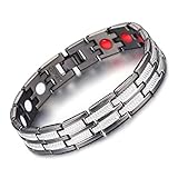 ♥ Alivio del dolor de la artritis natural ♥ Este brazalete se beneficia de la tecnología exclusiva de placas iónicas, imanes extra fuertes de alta potencia (3500 Gauss), el brazalete terapéutico puede brindar alivio del dolor natural de la artritis, el reumatismo, el RSI, la tendonitis, el síndrome del túnel carpiano, los dolores deportivos o los pobres. Circulación.