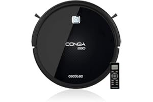 Cecotec Robot Aspirador y Fregasuelos Conga 990 Vital. iTech 3.0, Friega, Aspira, Barre y Pasa la mopa, Potencia Succión hasta 1400 PA, Programable, Tanque Mixto, 6 Modos, Mando a Distancia