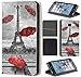 Price comparison product image CoverFix premium case for Huawei P8 Lite Model 2017 flip cover protective case 1107 Eifelturm Paris Frankreich Rot Grau