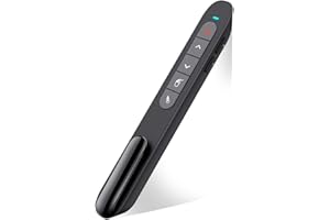 DinoFire Maus Presenter, 2.4Ghz Wireless Presenter Wiederaufladbare Powerpoint Präsentation Fernbedienung Präsentation für Windows und Mac/PowerPoint/Keynote/Google Slides/PDF