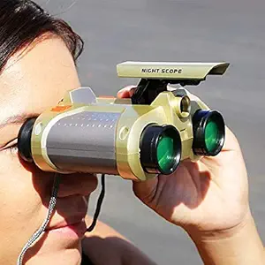 SOCHEP Bird-Watching and Wildlife-Spotting Kids Plastic Night Scope Binocular with Pop-Up Light (Multicolor)
