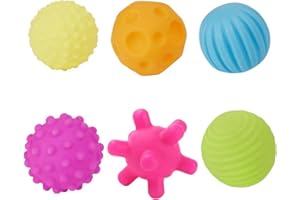 SHIXPIOV 6 Stück Sensorik Bälle Baby,Montessori Spielzeug Baby Ab 3 Monate,Sensory Toys Greifball für Babys,Massagebälle, Sensorik Ball Baby Spielzeug, Baby Ball 0-6 Months