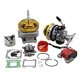 motor 49cc 2 tiempos Ajuste para 47cc 49cc Mini Pocket Bike Quad Scooter Desbrozadora ATV