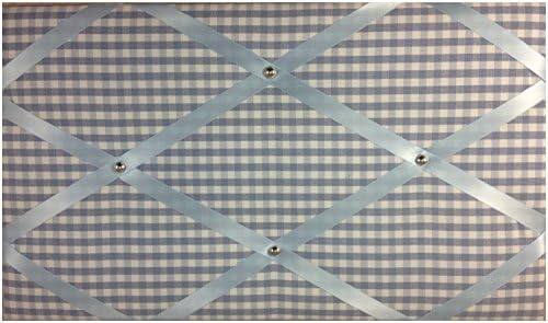 Notice Boards, Memo Boards, Ribbon Boards, Bulletin Boards "Definitive Blue Gingham Fabric" Office, Pinboard