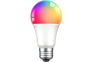 GHome Smart Bombilla LED Inteligente WiFi, E27 8W Luces Cálida/Frias de RGB, Lámpara Regulable Control por Voz/Remoto,Funciona con Alexa y Google Assistant, Led 800LM, 16 Millones de Colores