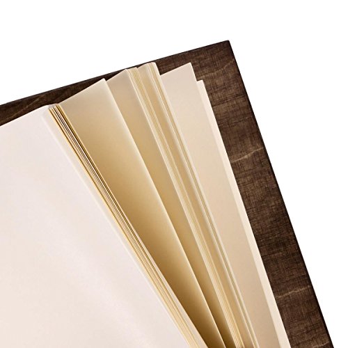 Gästebuch für jeden Anlass neutrales Holzgästebuch 100 ecrü farbende Innenseiten - 4