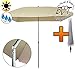 Produktbild XXL Sonnenschirm inkl. Schirmhülle-Balkonschirm gross,200 cm x 150 cm rechteckig, EDEL-beige / naturweiss mit Volant, Marktschirm, 8-teilig massiv robust, Strandschirm, weiß-beige / naturweiss, Strandschirm,Sonnendach /Sonnenschutz Dach, XXL-Klappschirm, Gartenschirm extrem wetterfest, klappbar, tragbar, seewasserfest, hochwertig robust stabil, Sonnenschutz, stabiler Schirm Klappschirm, beige / naturweiss, Strandschirme, Sonnenschirme, Sonnenschirm-Tische