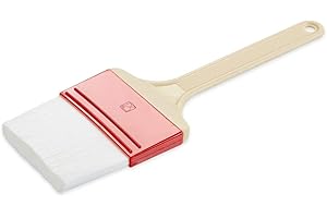 thermohauser Pinceau en poils de polyester blancs, largeur du pinceau : 7,5 cm, longueur des poils : environ 4 cm.