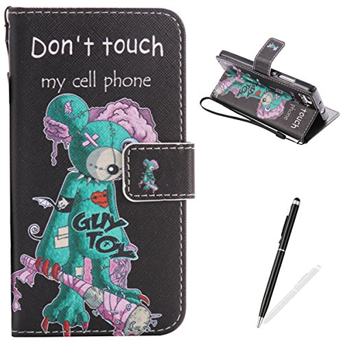 Feeltech HUAWEI P8 Lite Hülle PU-Leder und Brieftasche Bunte Muster Fall mit Magnetverschluss, Hybrid-Kickstand mit Stand-Funktion, schlagen Sie schützende weiche TPU Stoßstangenabdeckung und Kreditkartenhalter für HUAWEI P8 Lite Handgelenk Bügel-Buch-Art-Geldbeutel-Tasche mit 2 In 1 Berühren Sie Stift - Grüne Maus