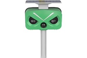 WARDBES Repelente de Gatos, Impermeable a frecuencia Ajustable para ahuyentar Animales,Repelente ultrasónico para Animales,Repelente ultrasónico de energía Solar