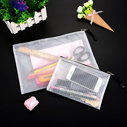 6 Piezas Bolsa de Archivo con Cremallera de Tama  os M  ltiples Carpetas de Papeles Bolsas de Archivo de Malla con Pa  o de Limpieza para Materiales de Organizaci  n  Cosm  ticos  Accesorios de Viaje