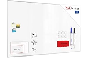 ALLboards Tableau Blanc Magnétique Effaçable à Sec avec Cadre en Aluminium Premium EXPO 200x120cm, Whiteboard
