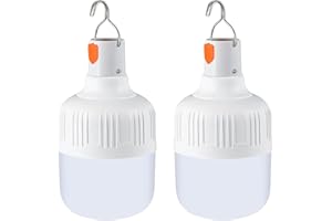 LIAISIMI LED Lanterna da Campeggio, USB Ricaricabile Lampada da Campeggio, 3Luminosità Modalità di Illuminazione Lanterna Esterna Portatile per Terrazza Pesca Escursionismo (2 Pack)