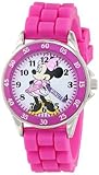 Disney Kinder-Armbanduhr, MN1157, Minnie Maus, rosa, mit Uhrenarmband aus Gummi