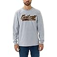 Carhartt Men's Relaxed Fit Heavyweight Long-Sleeved Script Graphic T-Shirt Work Utility