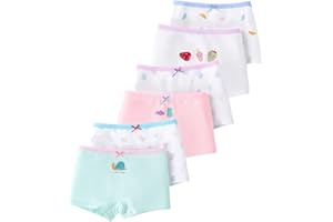 LeQeZe 6 Pezzi Mutandine Bambina Ragazza per Bambini Mutande di Cotone Ragazze 2-11 Anni