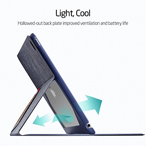 iPad Air 2 Hülle, ESR® Auto aufwachen / Schlaf Funktion und Einstellbarem Blickwinkel Funktion Schutzhülle für iPad Air 2/iPad 6 (Cowboy) - 7