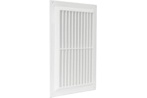 REPA MARKET 10'' x 7'' Inch / 250 x 170 mm Plastic Vent Cover - White - Rectangular Soffit Vent - Exhaust Ventilation Louver - Air Inlet Grille Cover - Built-in Screen Mesh - HVAC Vent Duct Cover