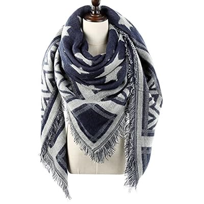 VBIGER Écharpe à Carreaux Femme Châle Épaissi Chaud d'hiver avec Glands Décoratifs