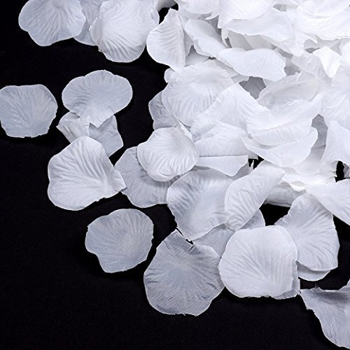 S/O 500er Pack Rosenblätter Weiss Rosenblüten Rosen Blätter Blüten Kunstblumen Seidenblumen Weiß - 2