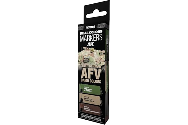 AK Interactive AK REAL COLORS MARKER SET RCM108 LATE GERMAN AFV CAMO COLORS (3pcs)