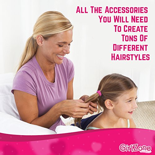 40 TEILIGES SET AN HAARSCHMUCK FÜR MÄDCHEN: Farbenfrohe Haargummis, Haarklammern, Haarreifen, Schleifchen, Schieberchen, Haarspangen – Warum auf der Einkaufsstraße so viel bezahlen? - 6