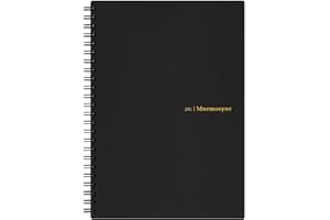 Maruman MNEMOSYNE - Taccuino con copertina morbida, formato A5, 80 fogli, formato A5, 7 mm, a righe, 24 righe, 80 fogli, nero, 1 pezzo (N295-05)