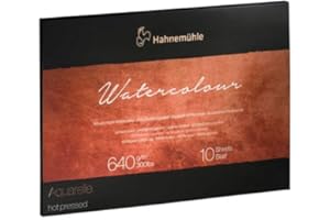 HAHNEMÜHLE Hahnemuhle Collection Aquarelle Presse à chaud 640 g/m² 24 x 32 cm 10 feuilles Blanc