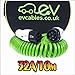 Produktbild Premium Ladekabel mit Bonus Tragetasche 3 Phase Spirale Typ 2 bis Typ 2 - 32 amp | 10 meter | 22kW - Green