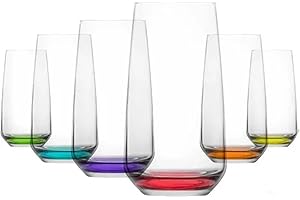 NORDIC SCHILLER LAV Bicchieri Alti, Bicchiere Long Drink Set 6, 480ml 100% SENZA PIOMBO Bicchieri Cocktail Particolari, Bicchieri Acqua Moderni, Bicchieri Tumbler Bicchieri da Birra, Bichiere Succo