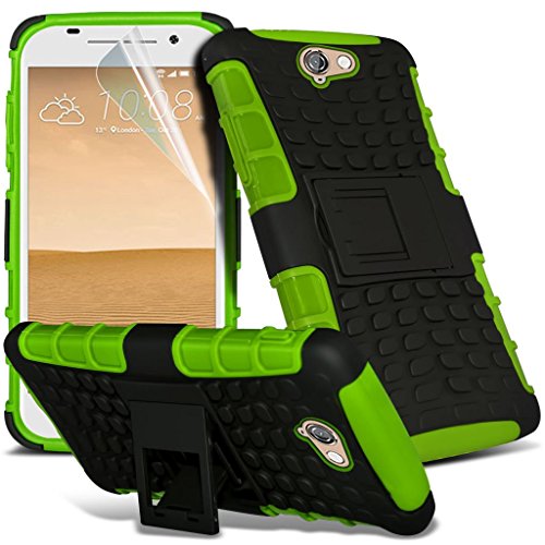 HTC Desire 530 case (Green) Cover for HTC Desire 530 High Quality ALLIGATOR STYLE [Ultra Armor] Tough Durable Survivor Hard Rugged Shock Proof Heavy Duty Case with Back Stand Skin Case Cover + By i-Tronixs