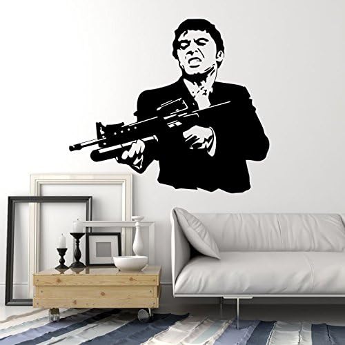 Wall Stickers Vinyl Decal Scarface Gangster Mafia Shooting ig1678