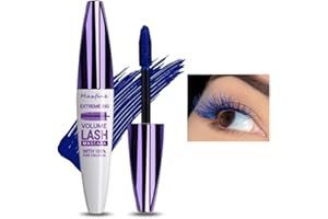 SONGVISON Máscara de pestañas en crema 5D Volumen y Longitud, Máscara de Extensión de Pestañas Efecto Volumen, Resistente al agua y de larga duración con definición, Máscara de pestañas rizadora,#4 Azul
