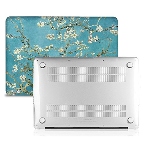 Fintie MacBook Air 13 Hülle – Ultra Slim Plastik Hartschale Schutzhülle Snap Case für Apple MacBook Air 13.3 Zoll (A1466 / A1369) , Mandelblüten - 5