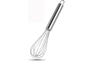 DDSHUN Stainless Steel Balloon Whisk Set 8 Inch - Kitchen Egg Beater for Blending, Beating, Stirring, Cooking and Baking