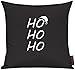 Produktbild Kissenhülle für Auserwählte! Sofakissen Motiv Weihnacht Ho Ho Ho Weihnachtsmütze, Farbe schwarz