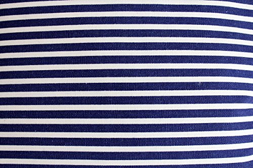 Kissenbezug Detlef 40x40cm Kissenhülle maritim Yacht Club Lounge Anker Sommer blau weiß gestreift Leinen Leinenoptik Dekokissen - 4